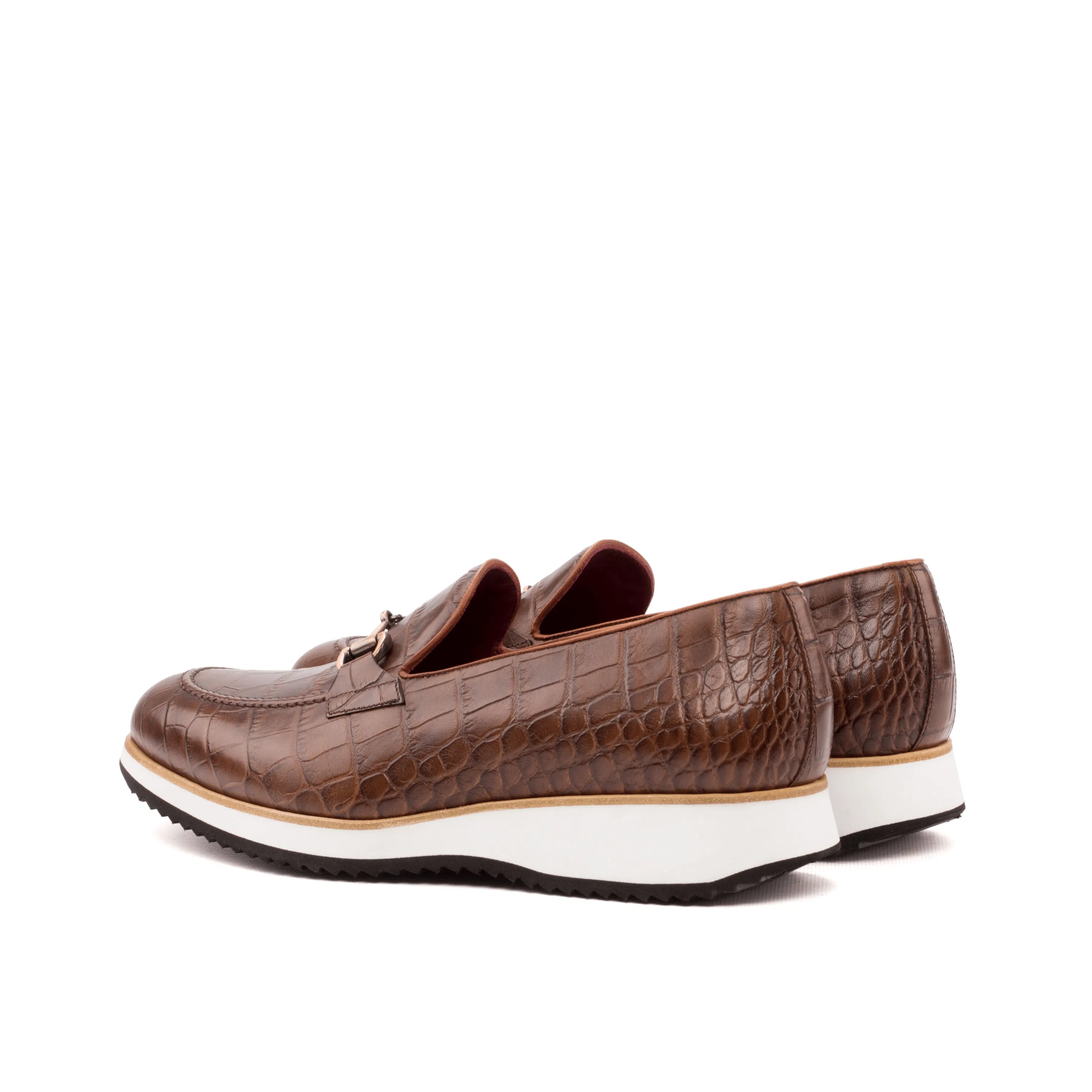 Abia loafers: brown leather luxury bespoke shoes for men
