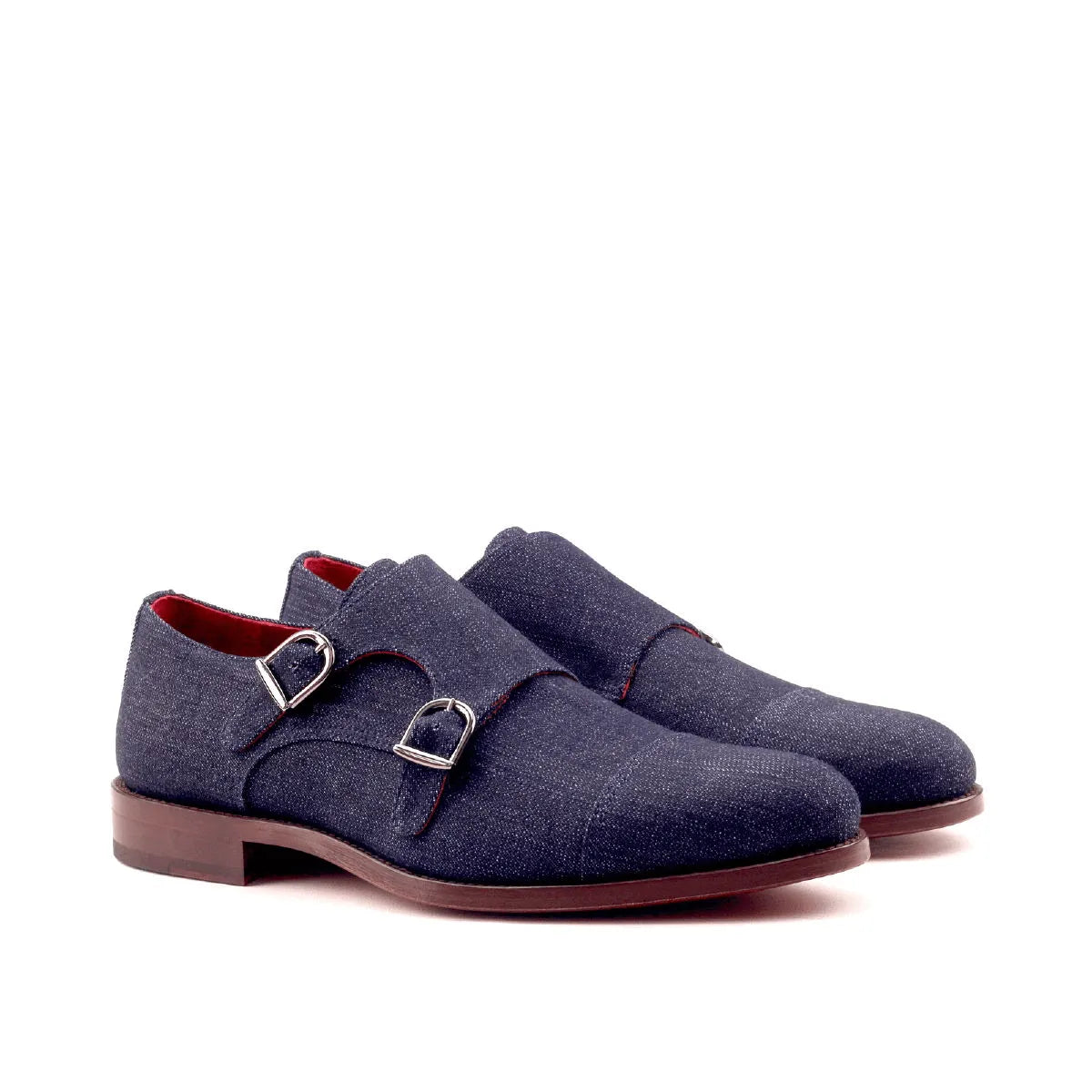 Blue Aesop Double Monk II shoes back view