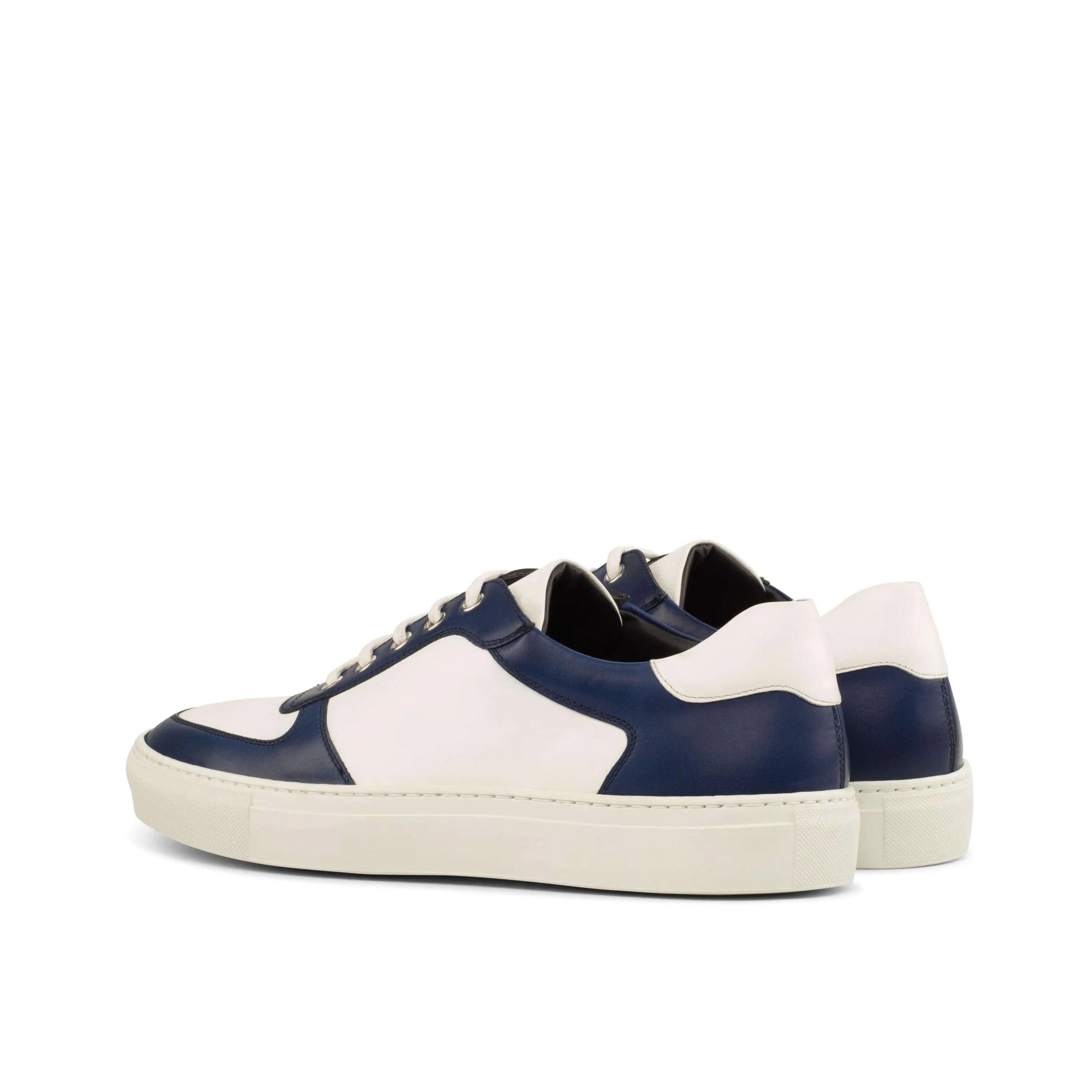 AL70 Low luxury bespoke two-tone leather sneakers for men