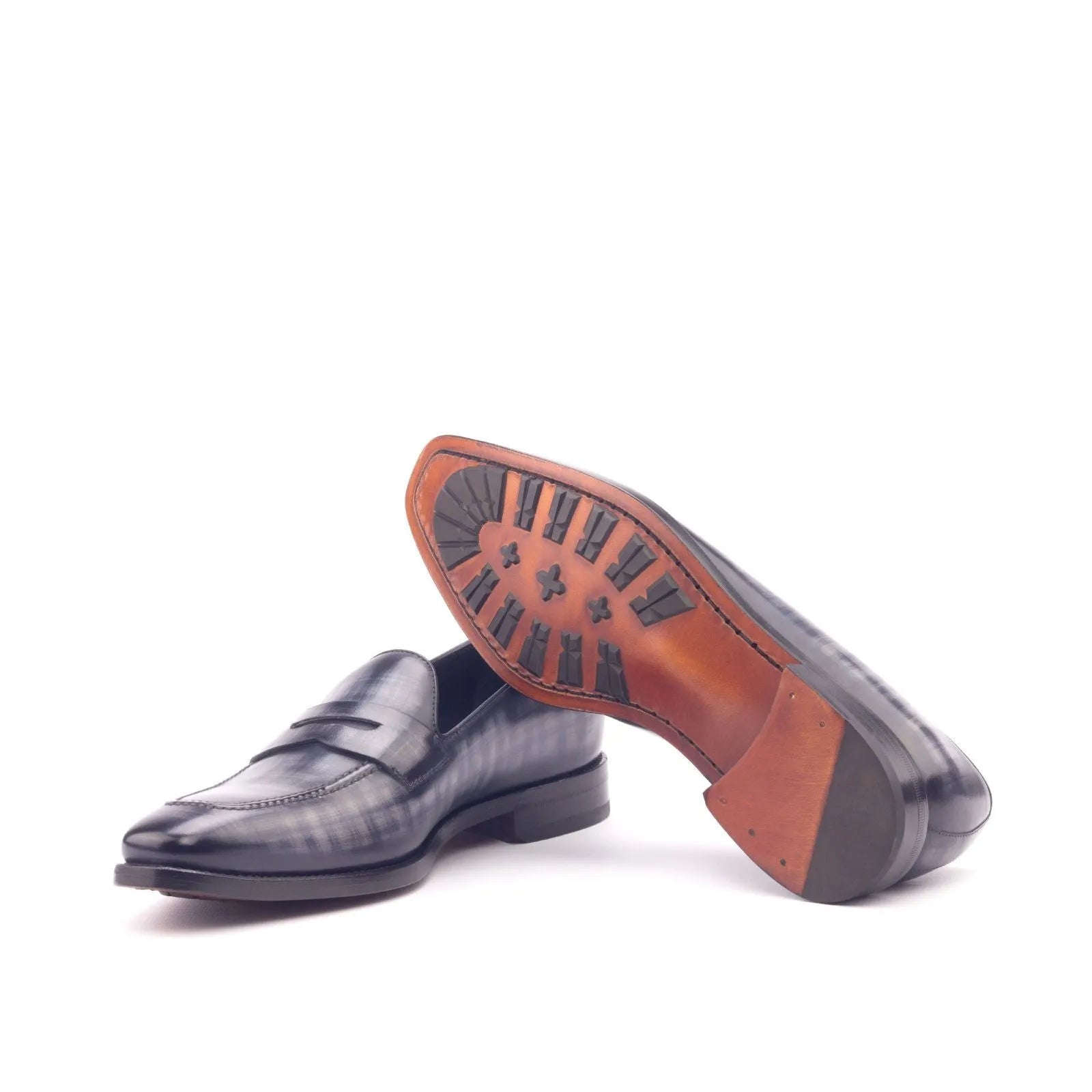 Pair of Edisons Patina Loafers in leather penny style