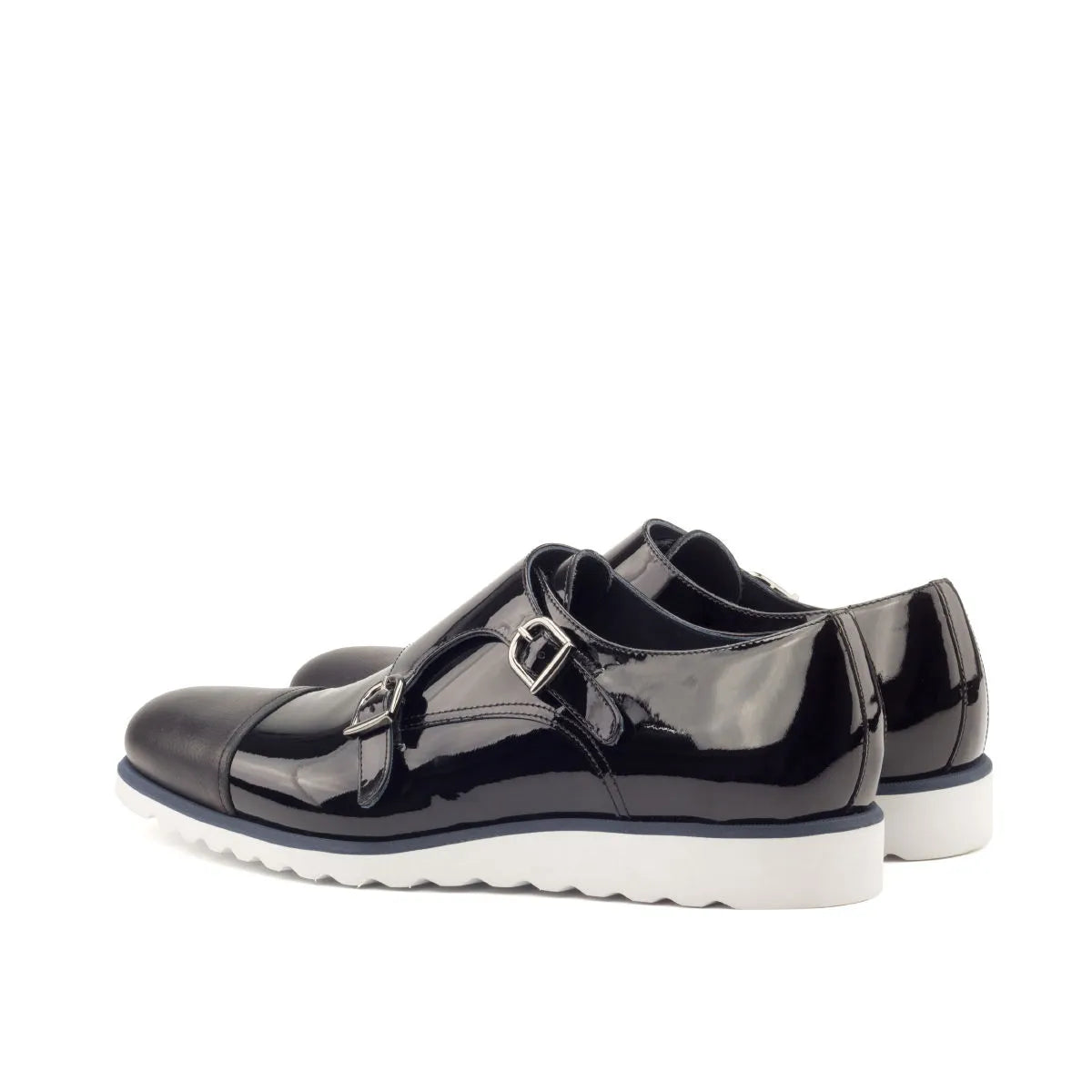 Shiny black Hero Double Monk strap shoes pair