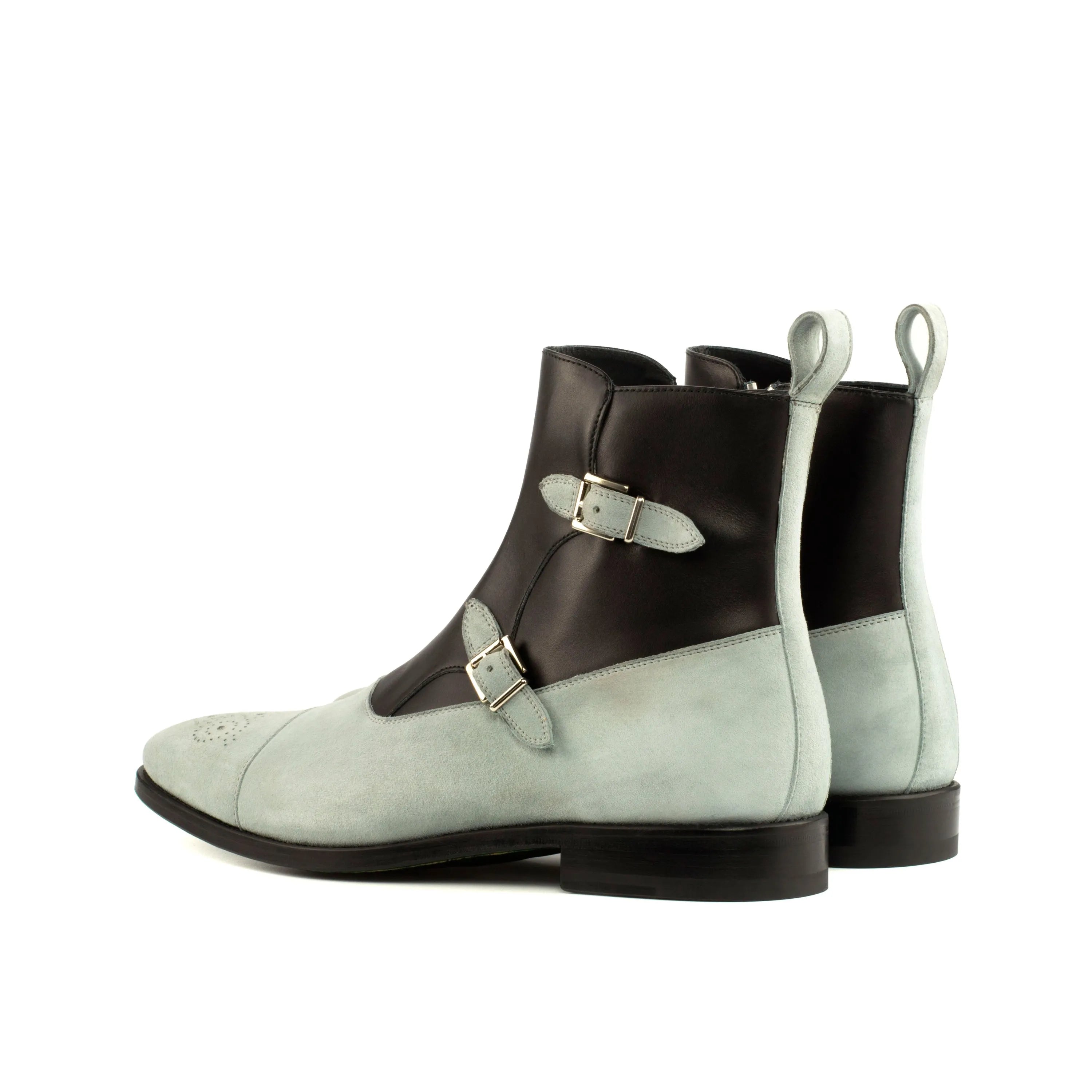 Lima72 Octavian boots in two-tone leather with buckle detail