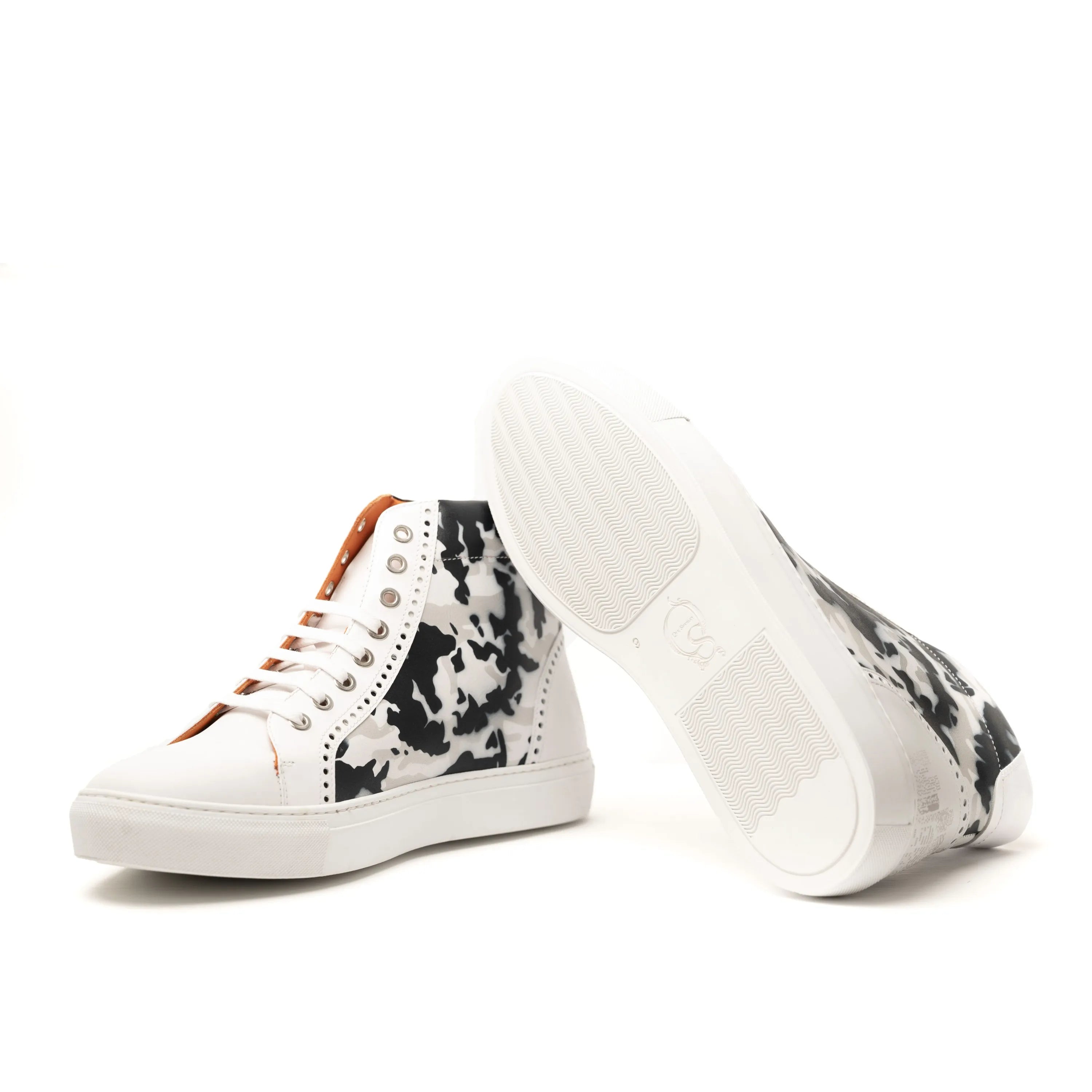 NYC High Kicks Sneakers II in high-top cow print