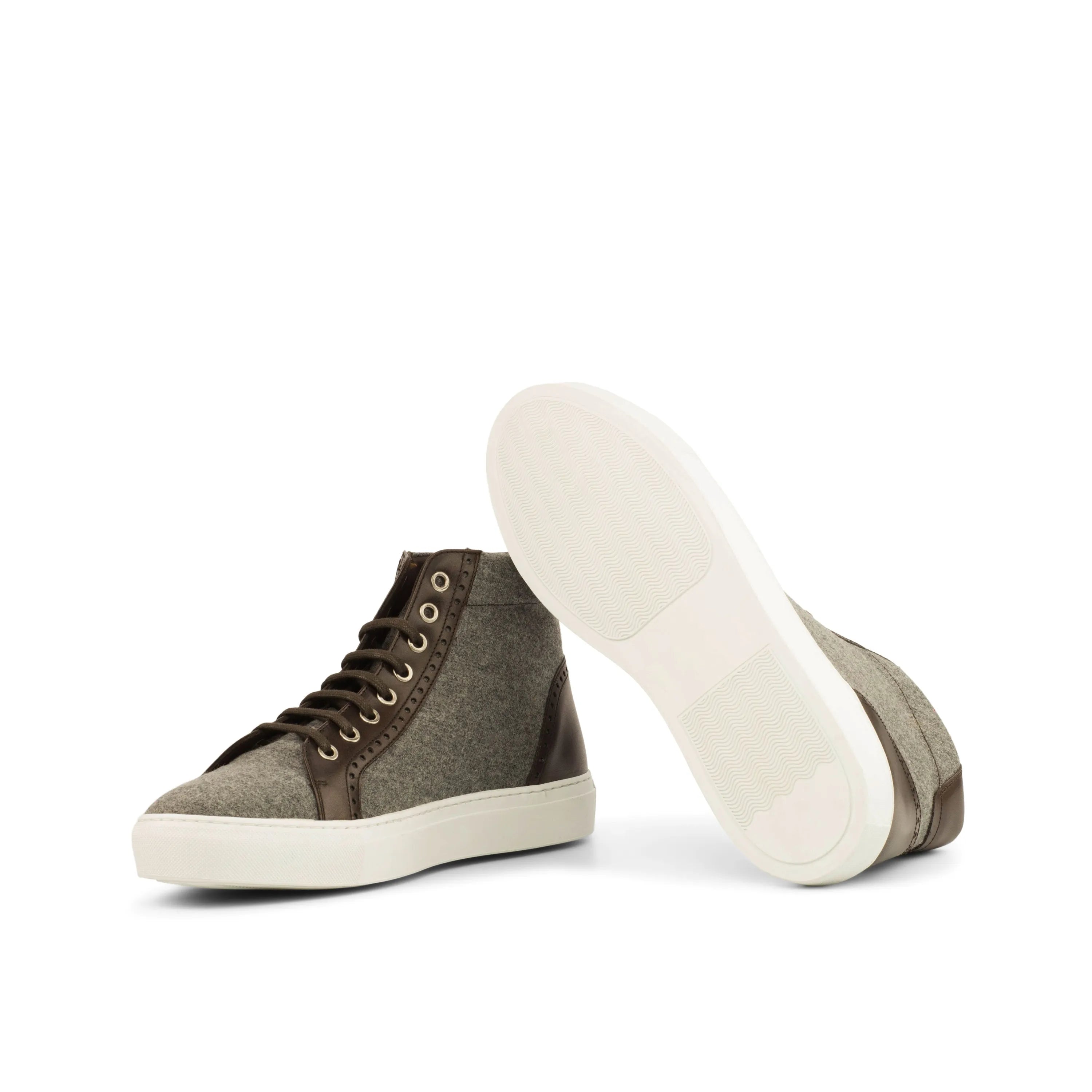 RQ72 High Kicks sneakers in olive green high-top design