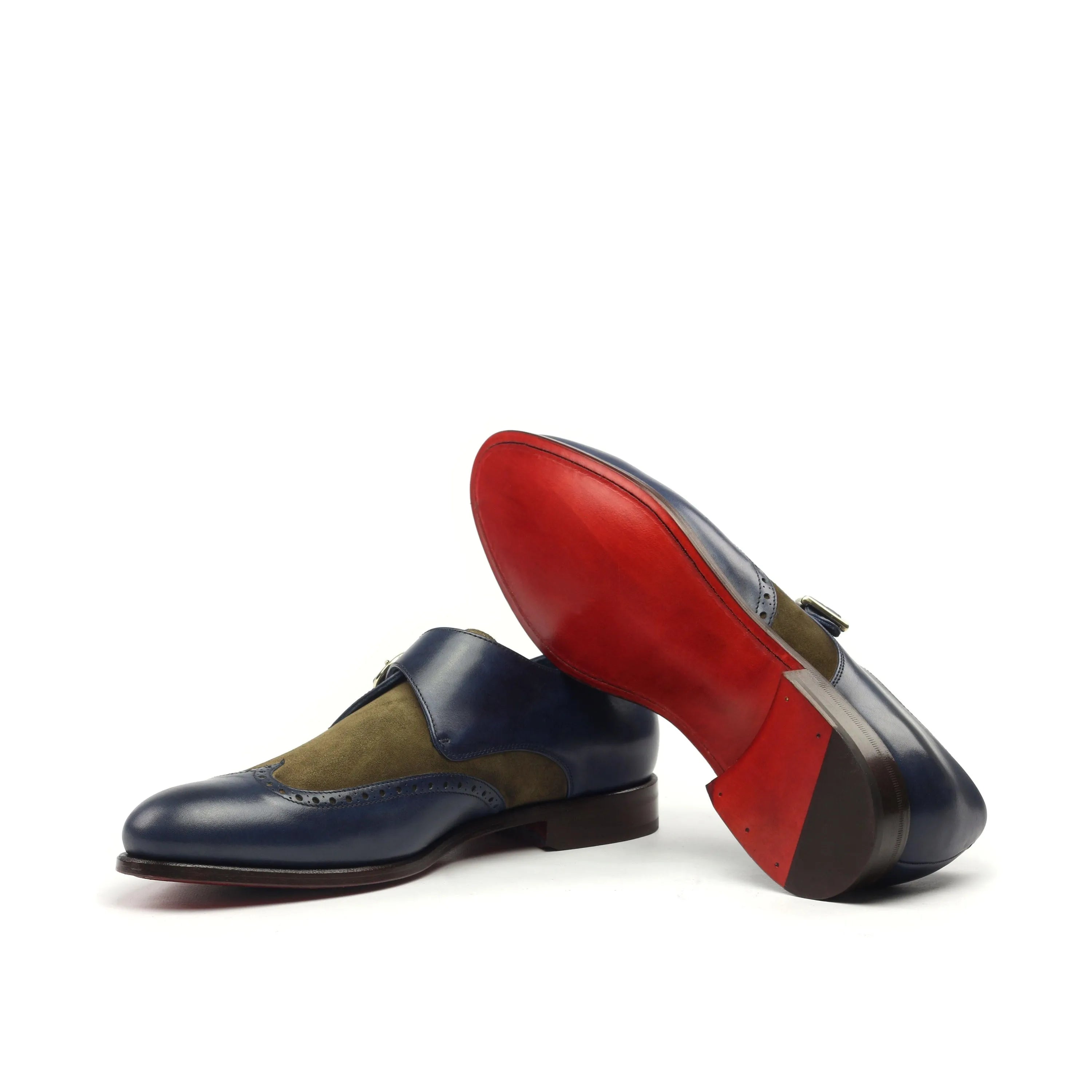 Shakspear Single Monk II two-tone leather single monk shoes