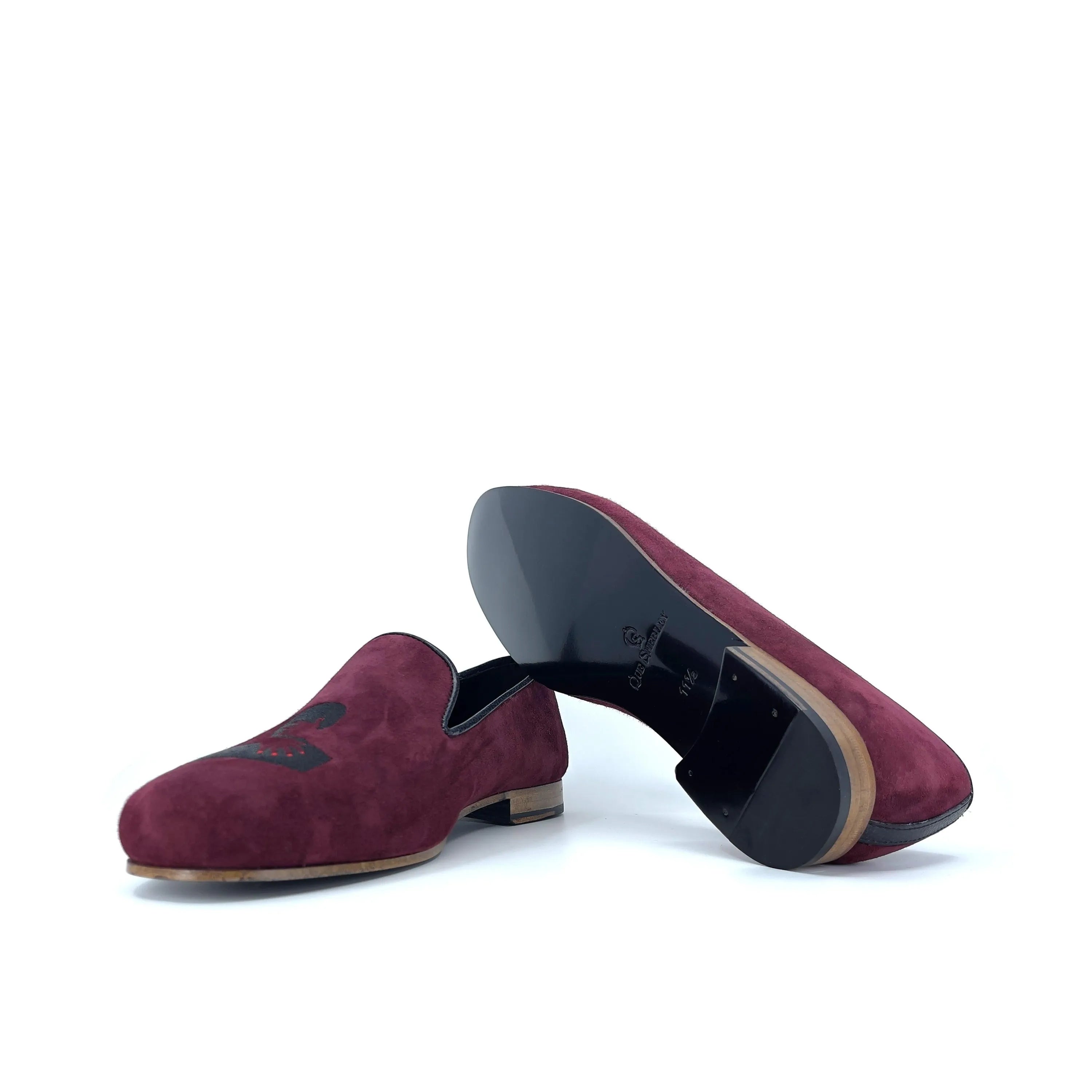Shesthe1 wellington slipon maroon suede loafers