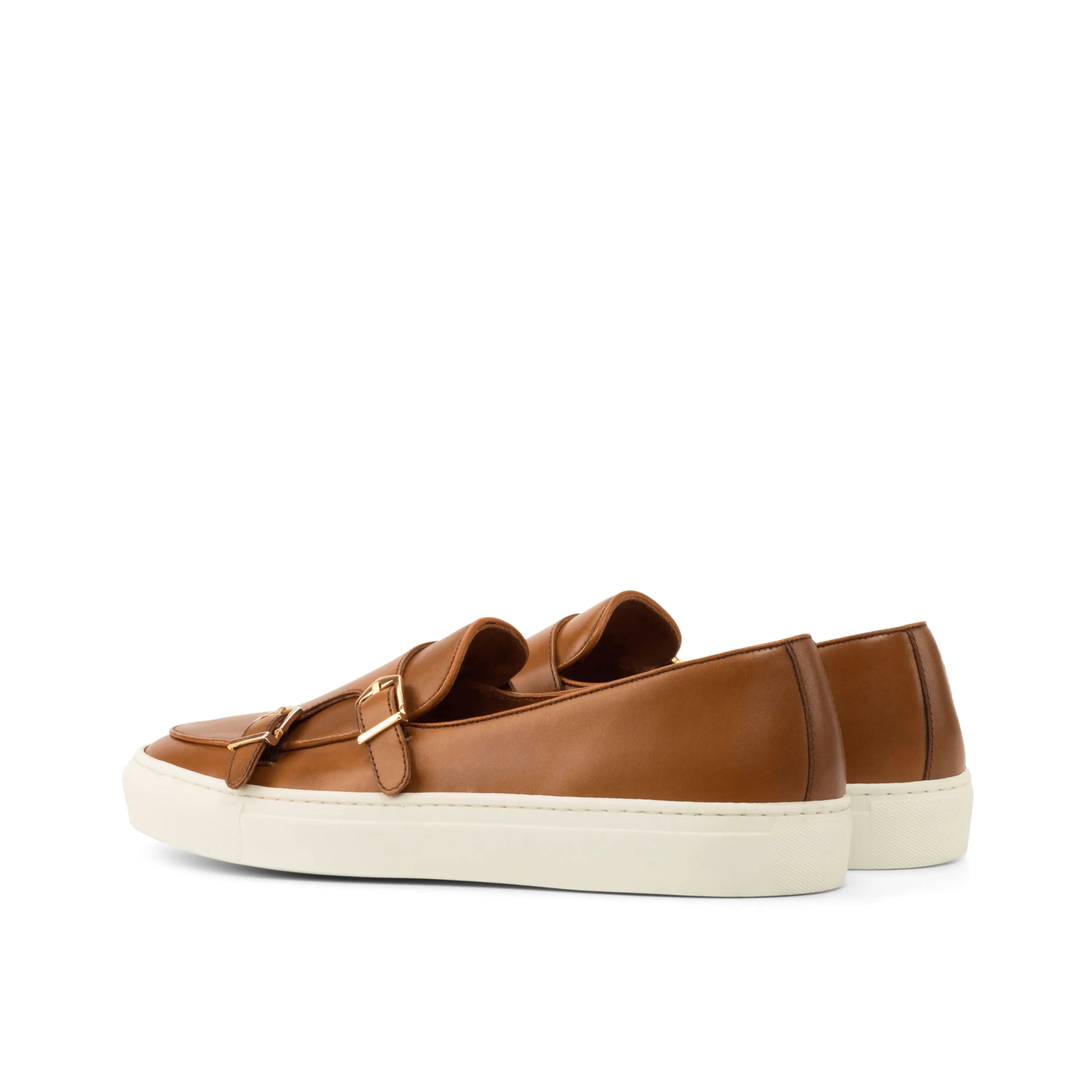 Alriva monk sneaker II brown leather monk strap sneakers