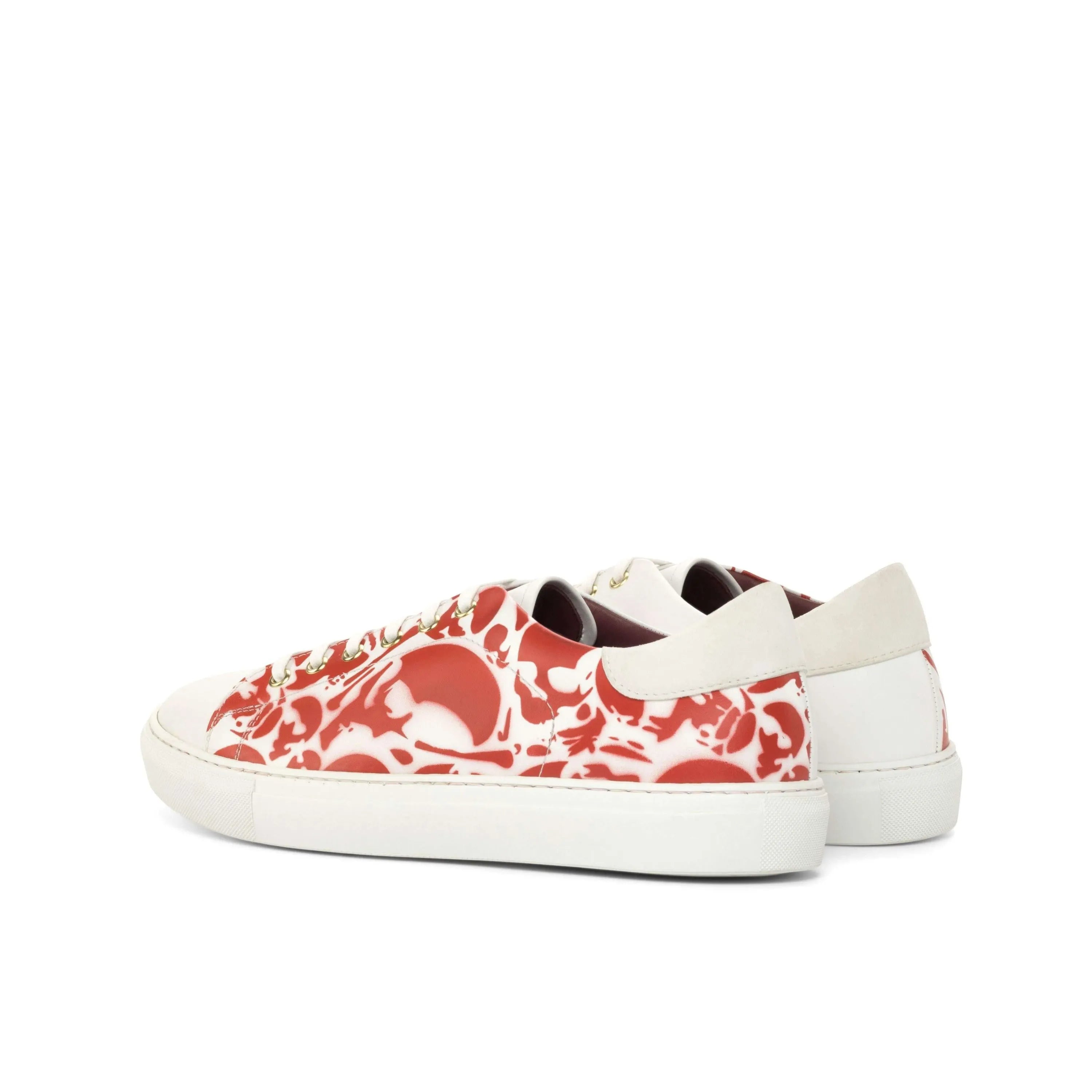 Red and white Blake Trainer Sneaker II patterned sneakers