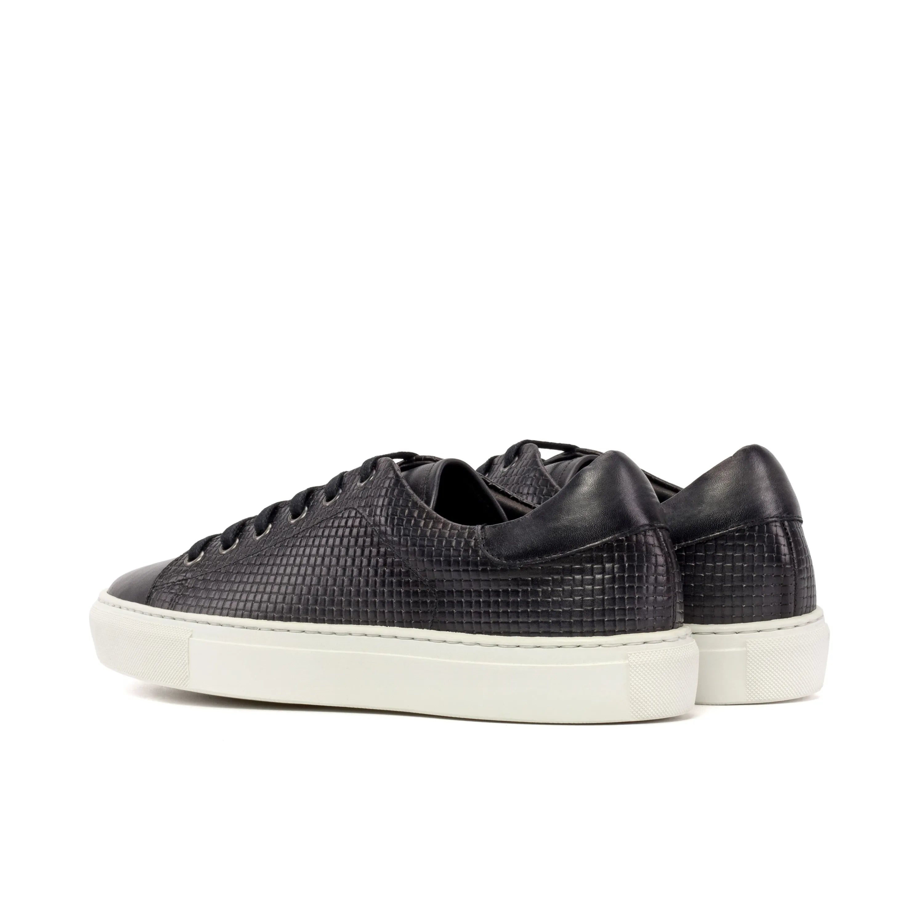 Black CapaTwo trainer sneaker with leather upper and white soles