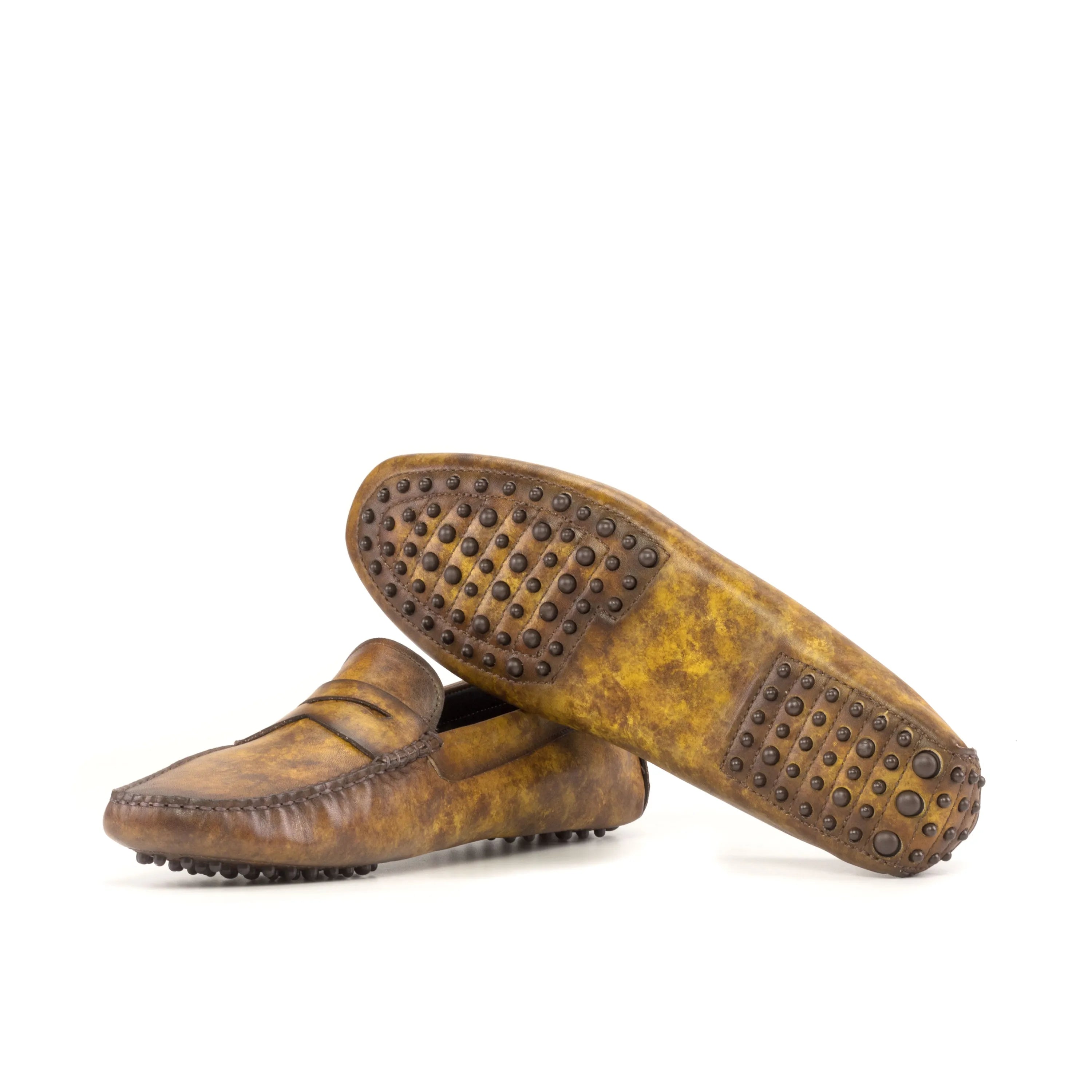 Herolds Patina Driver brown leather shoes pair