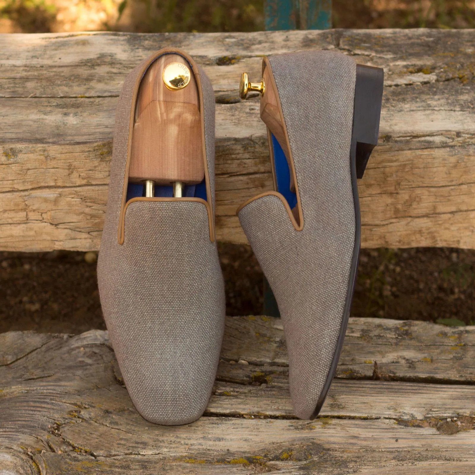 Gray La Drake drake slipon loafers with shoe trees