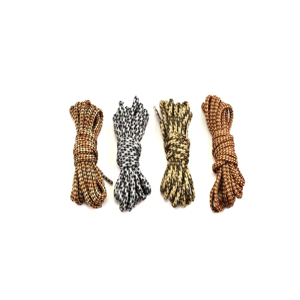 Bundled patterned shoelaces for mens hiking boots