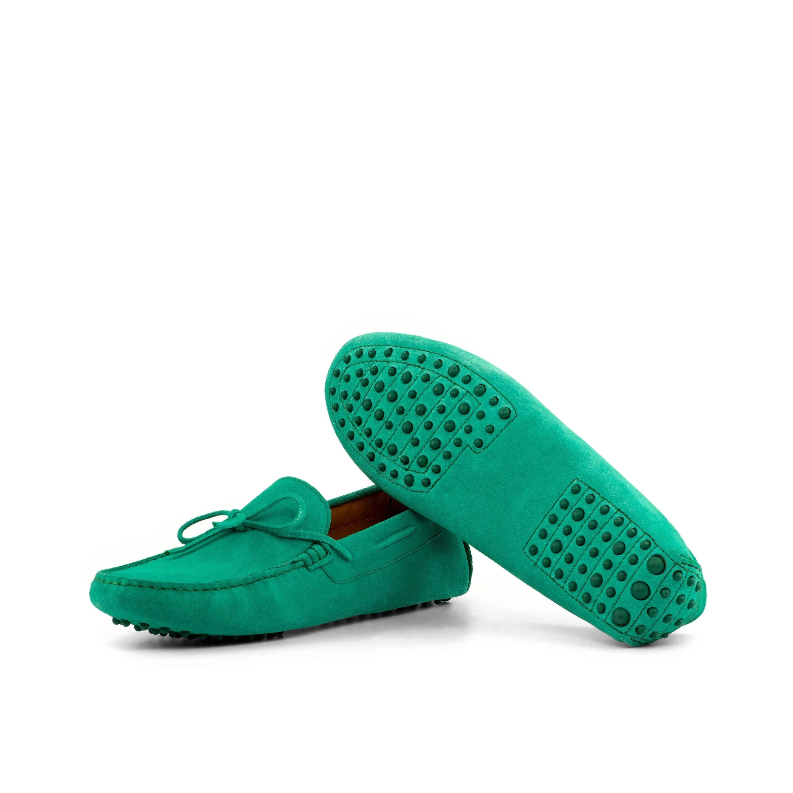 San Diego Driver green suede driving shoes