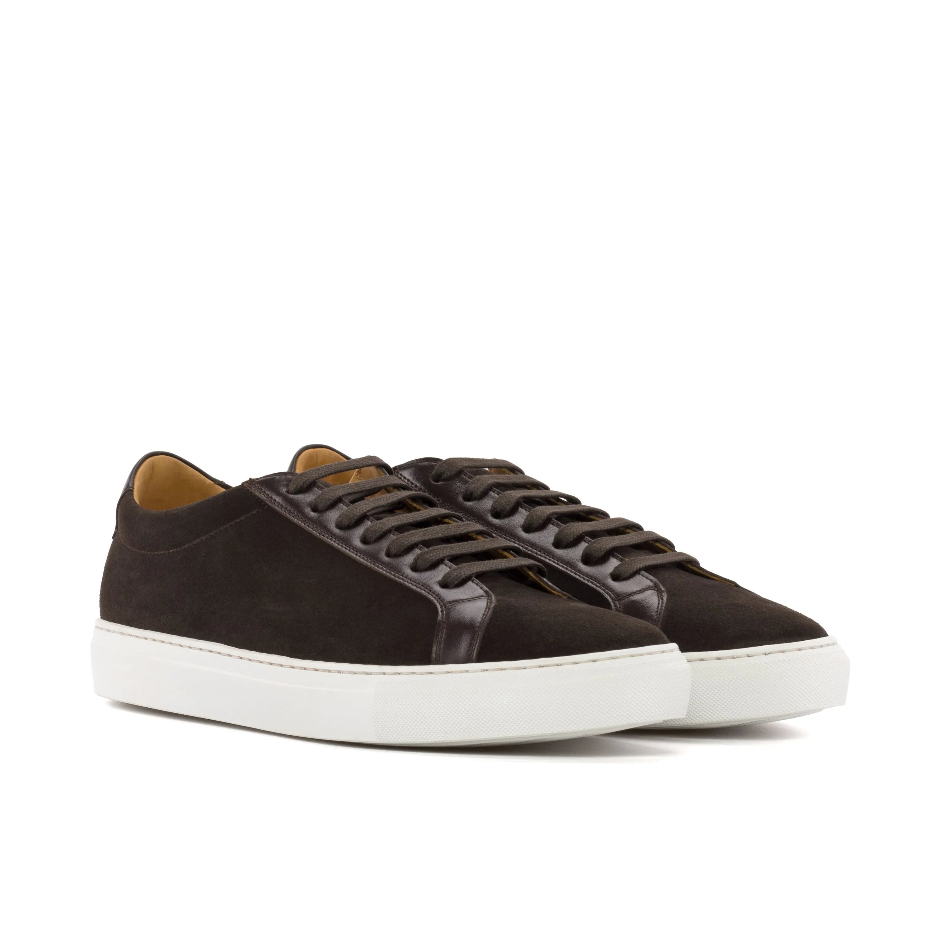 Black Sterling low kick sneaker on canvas with dark brown accents