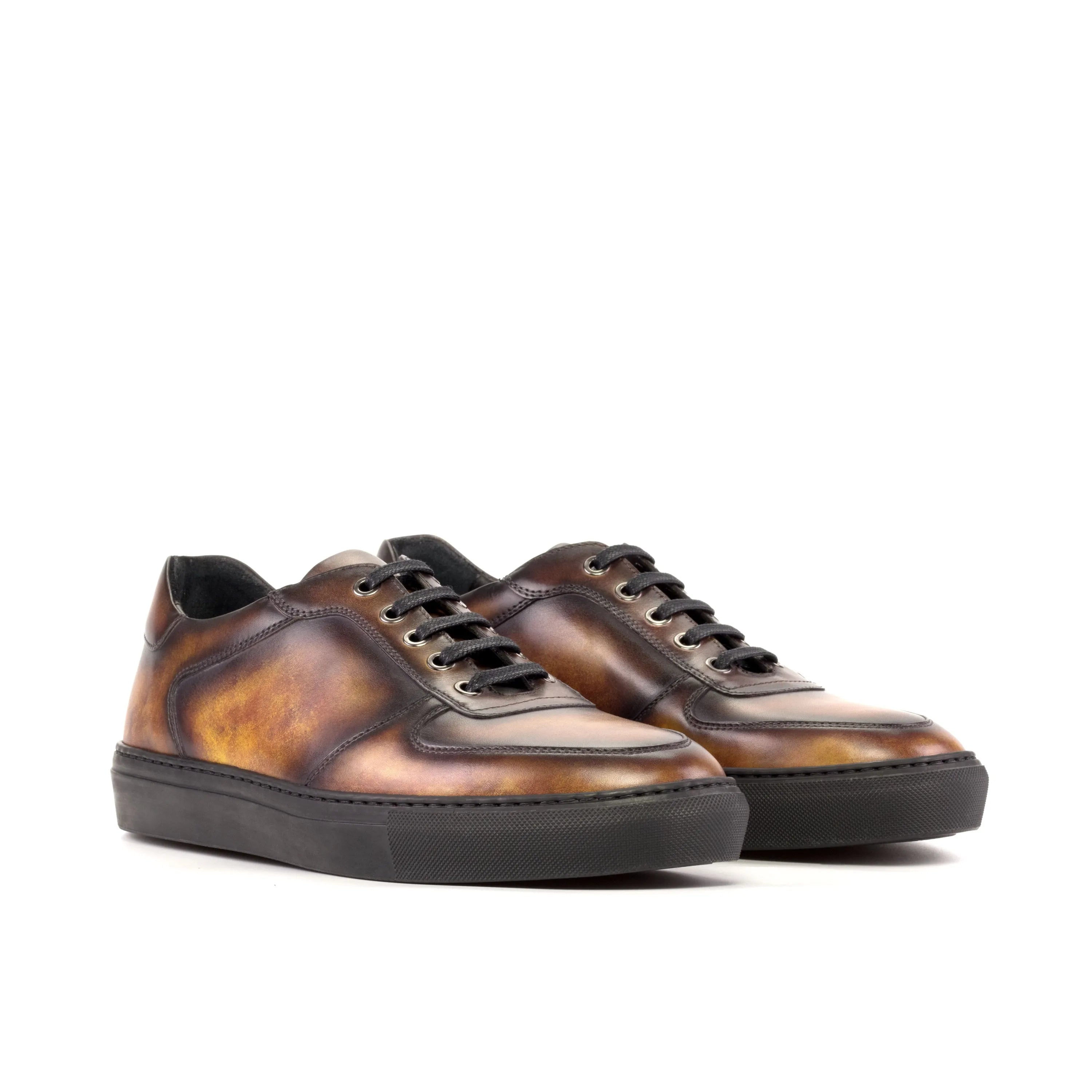 Brown Talsa Patina Low Top Sneaker II leather lace-up sneakers