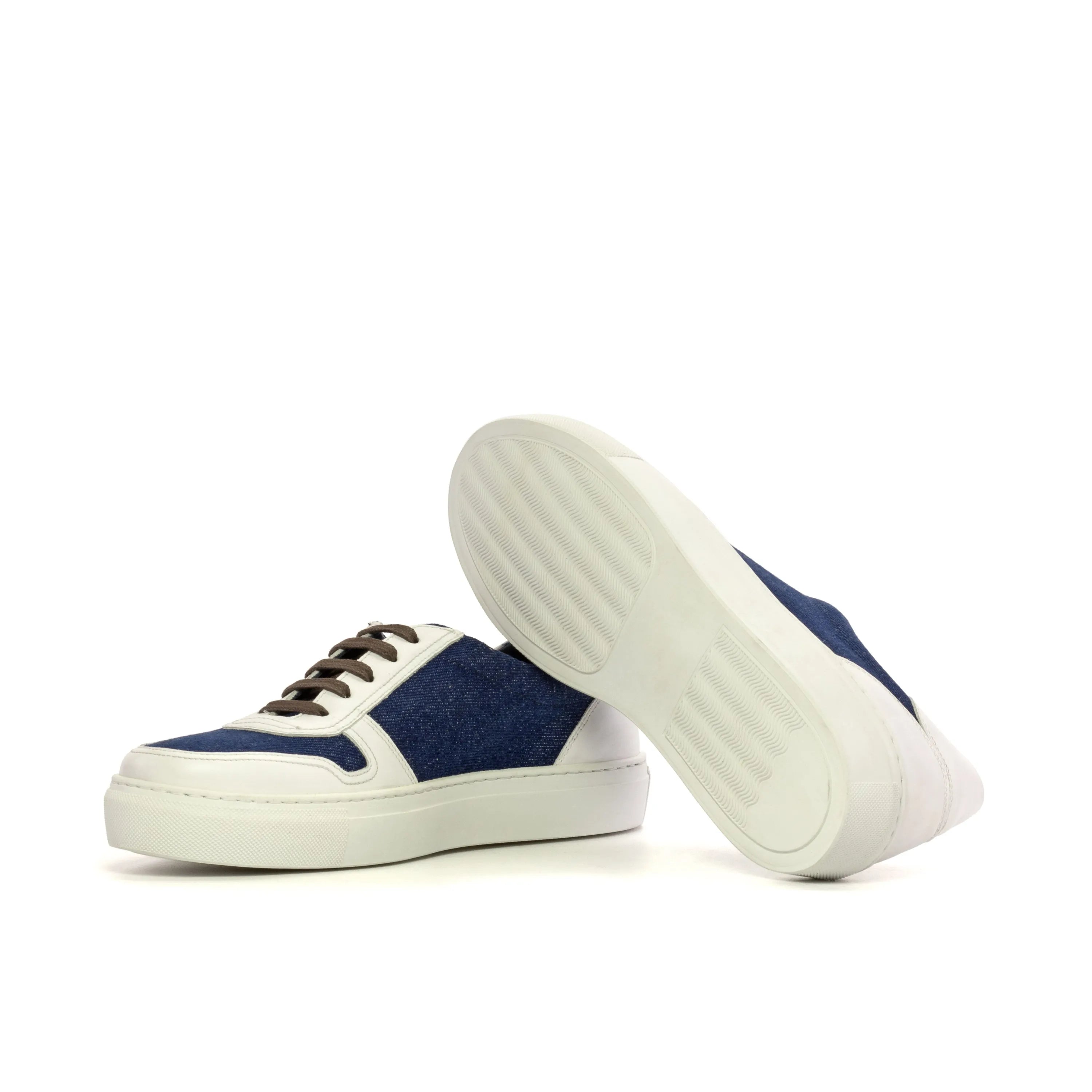 Viceroy unisex trainer sneaker in blue and white canvas with cupsole