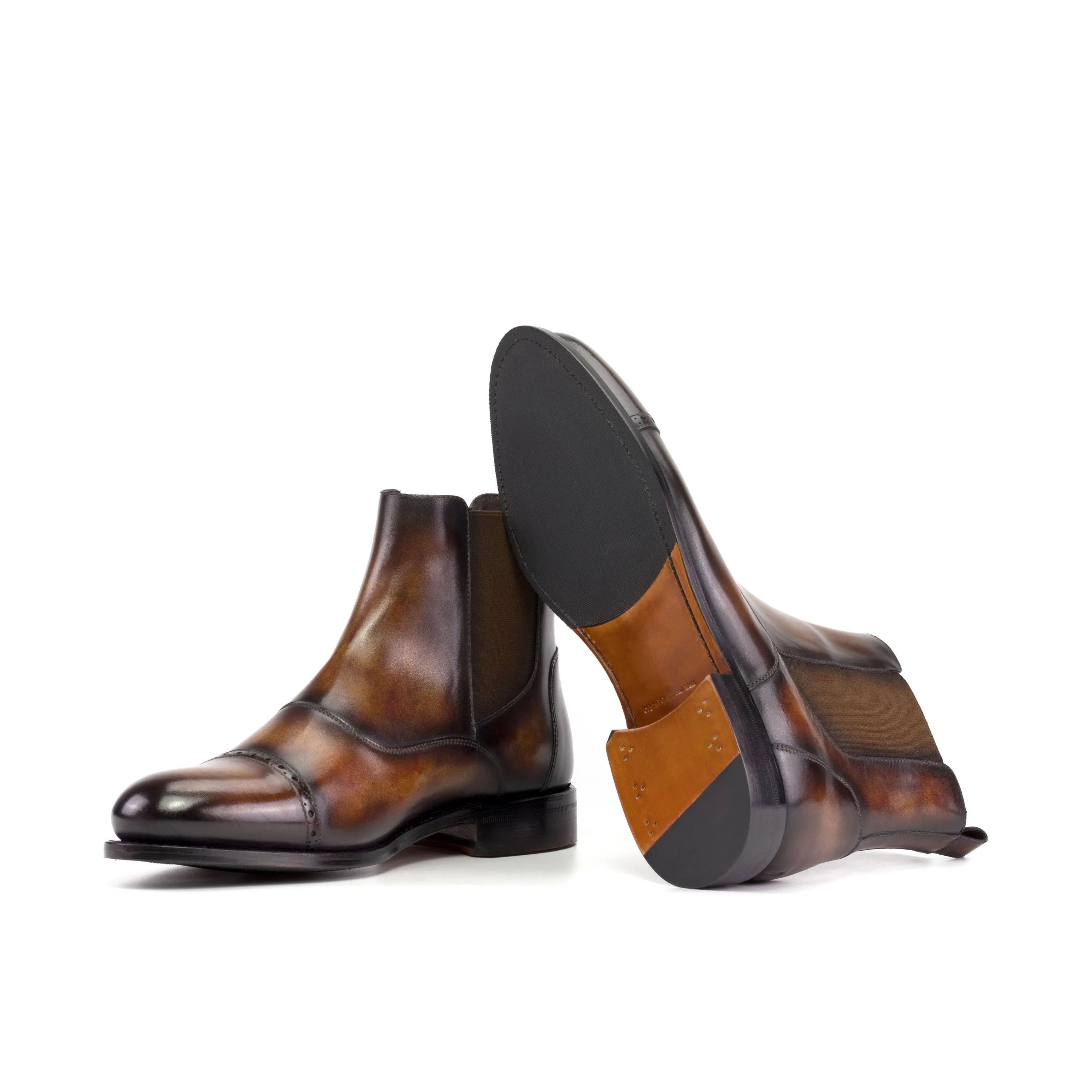 Willy Patina Chelsea boots in brown leather